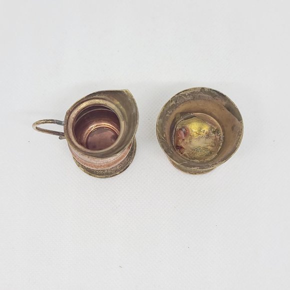 Vintage Miniature Brass/Copper Pitcher/Bucket - Picture 4 of 7